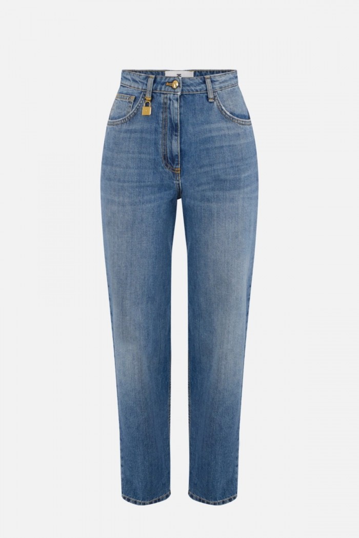 JEANS A OVETTO CON LUCCHETTO GIOIELLO ELISABETTA FRANCHI