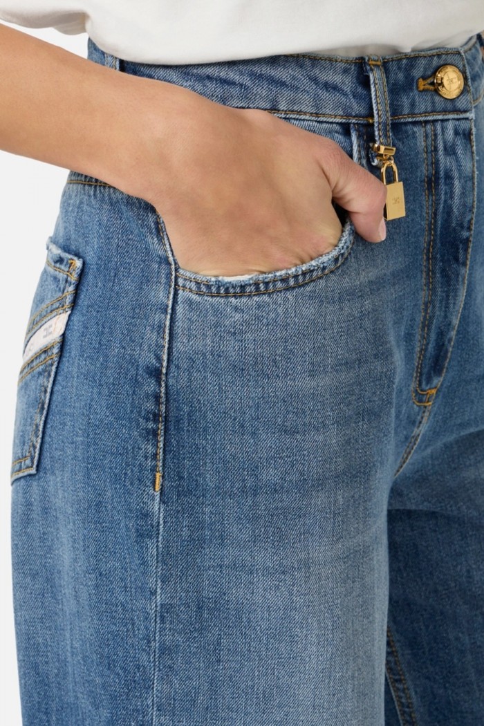 JEANS A OVETTO CON LUCCHETTO GIOIELLO ELISABETTA FRANCHI