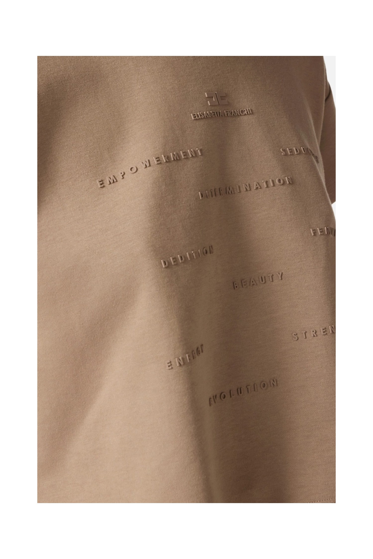 T SHIRT IN JERSEY CON STAMPA LETTERING ELISABETTA FRANCHI