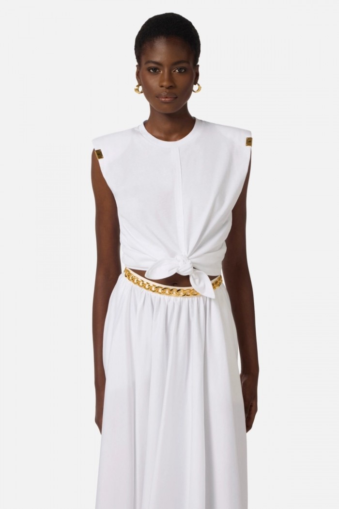 TSHIRT IN JERSEY CON NODO ELISABETTA FRANCHI