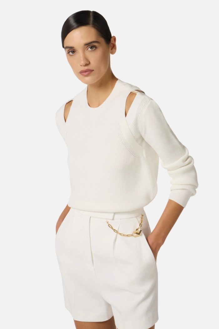 FELPA IN MAGLIA CON CUT OUT ELISABETTA FRANCHI