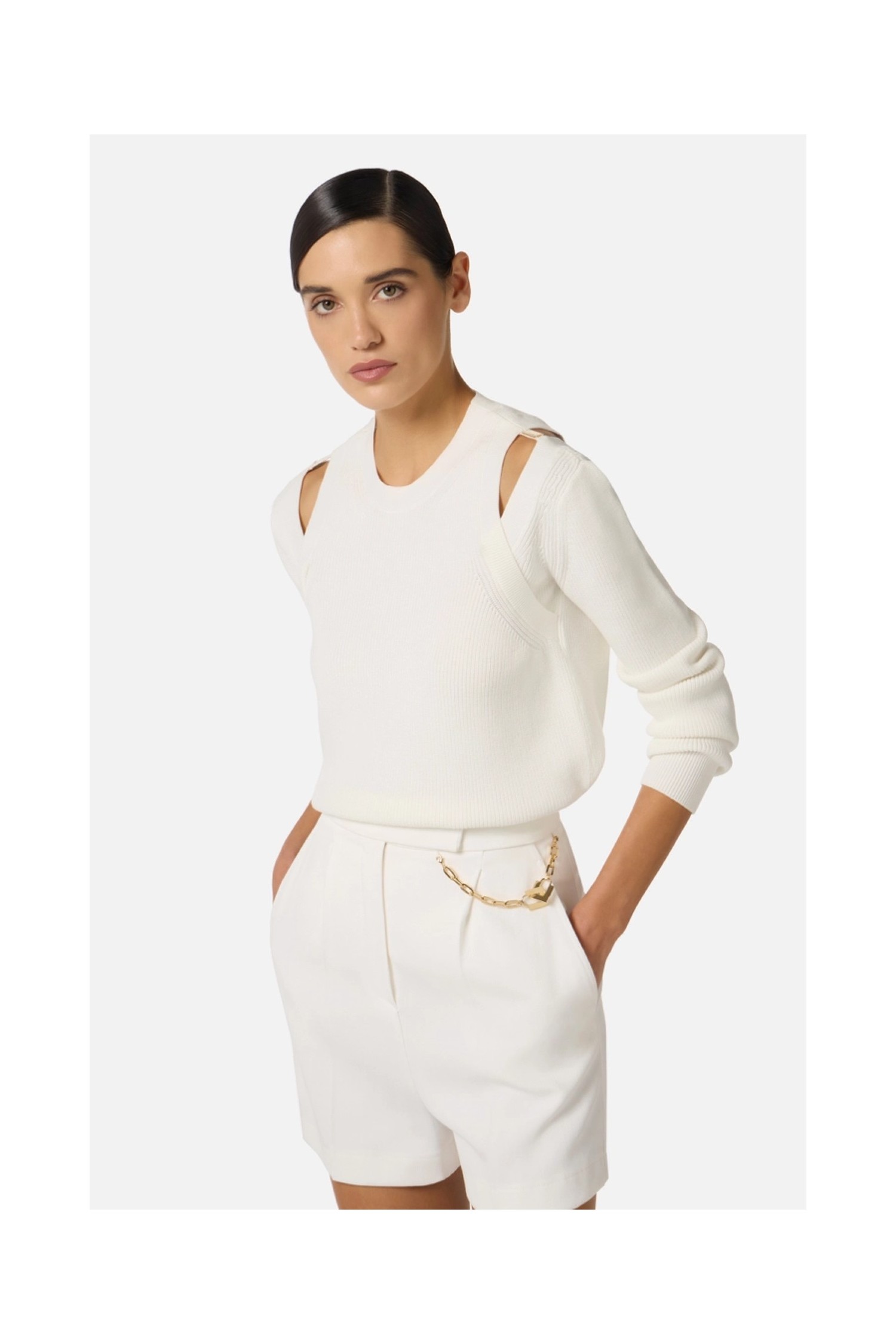 FELPA IN MAGLIA CON CUT OUT ELISABETTA FRANCHI