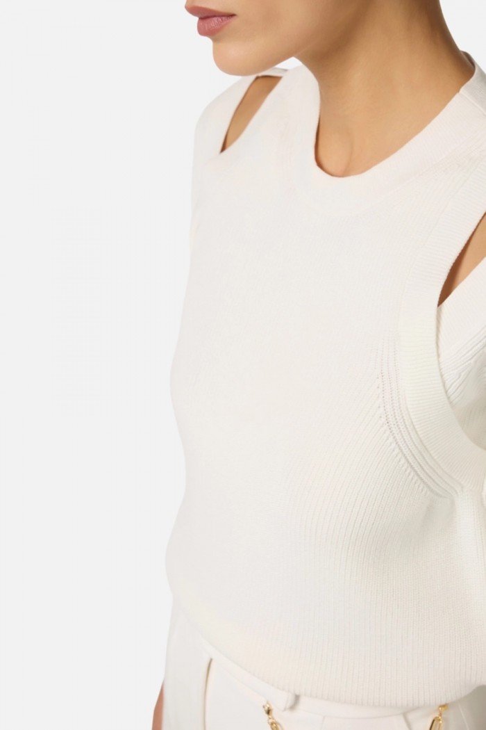 FELPA IN MAGLIA CON CUT OUT ELISABETTA FRANCHI