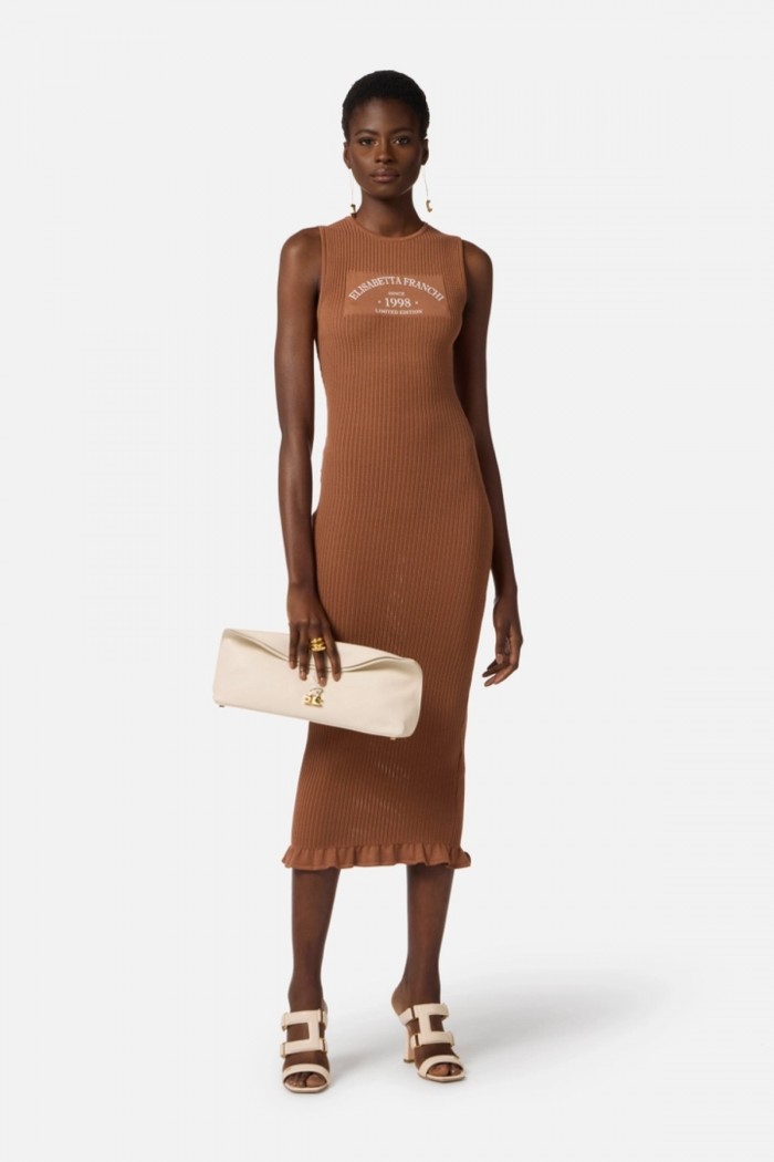 ABITO DI MAGLIA CON LOGO STAMPATO  ELISABETTA FRANCHI