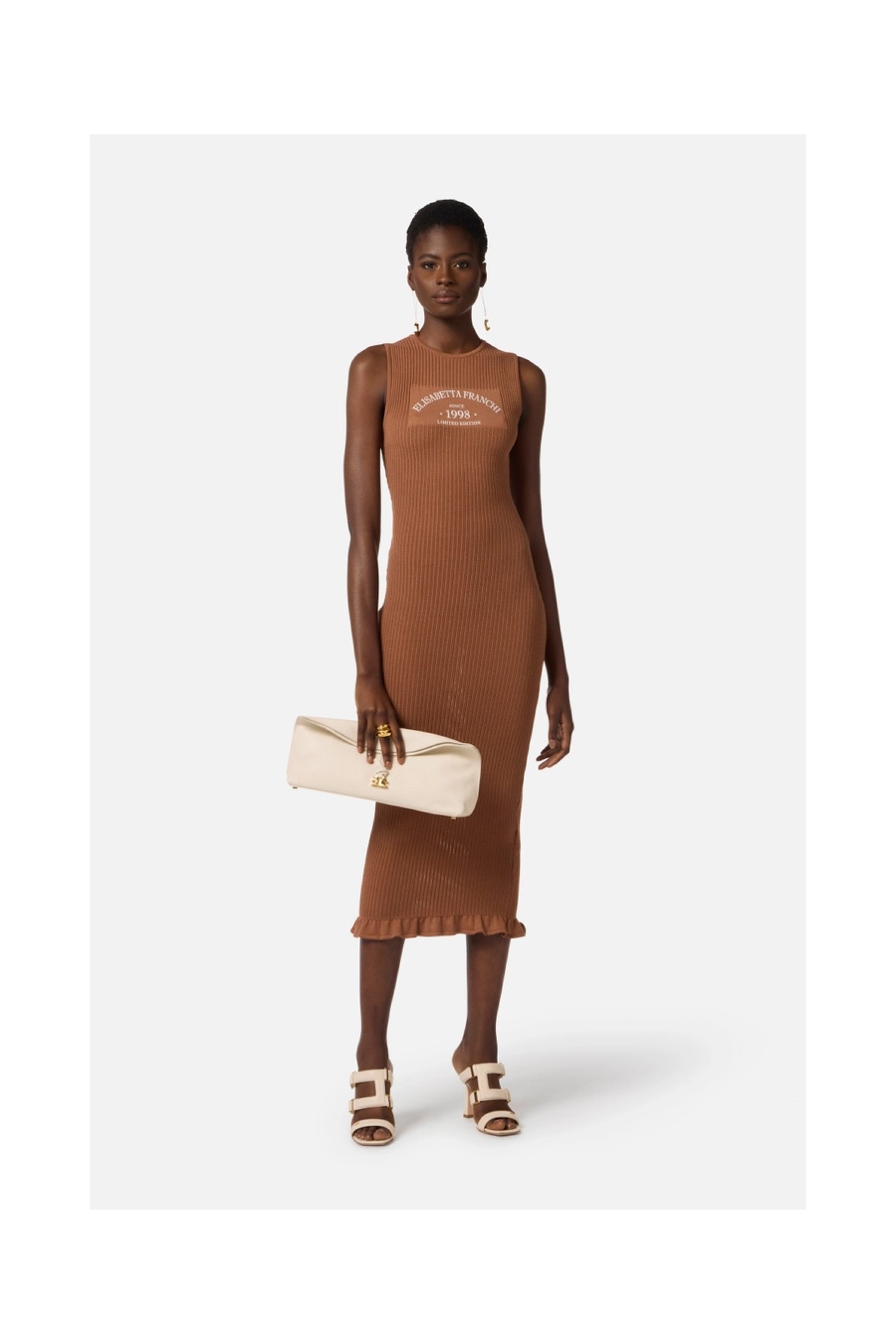 ABITO DI MAGLIA CON LOGO STAMPATO  ELISABETTA FRANCHI