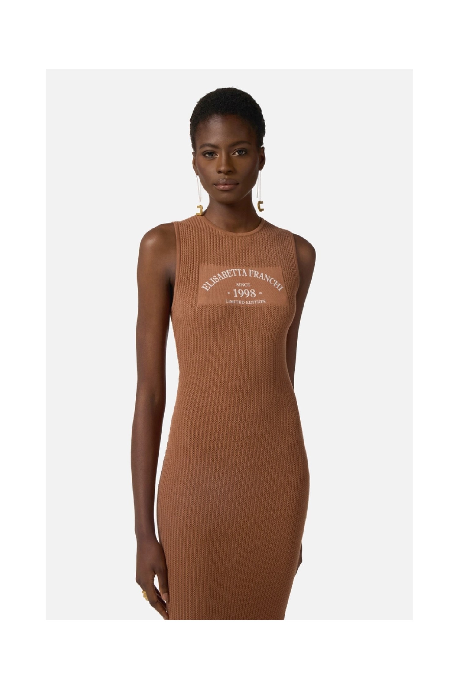 ABITO DI MAGLIA CON LOGO STAMPATO  ELISABETTA FRANCHI