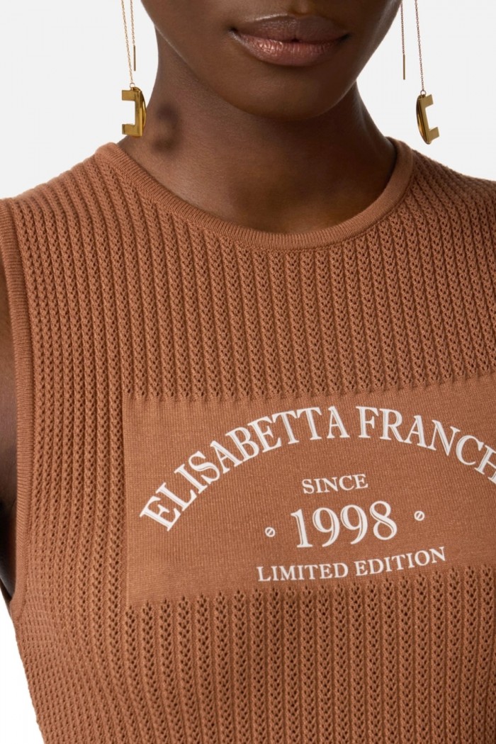 ABITO DI MAGLIA CON LOGO STAMPATO  ELISABETTA FRANCHI