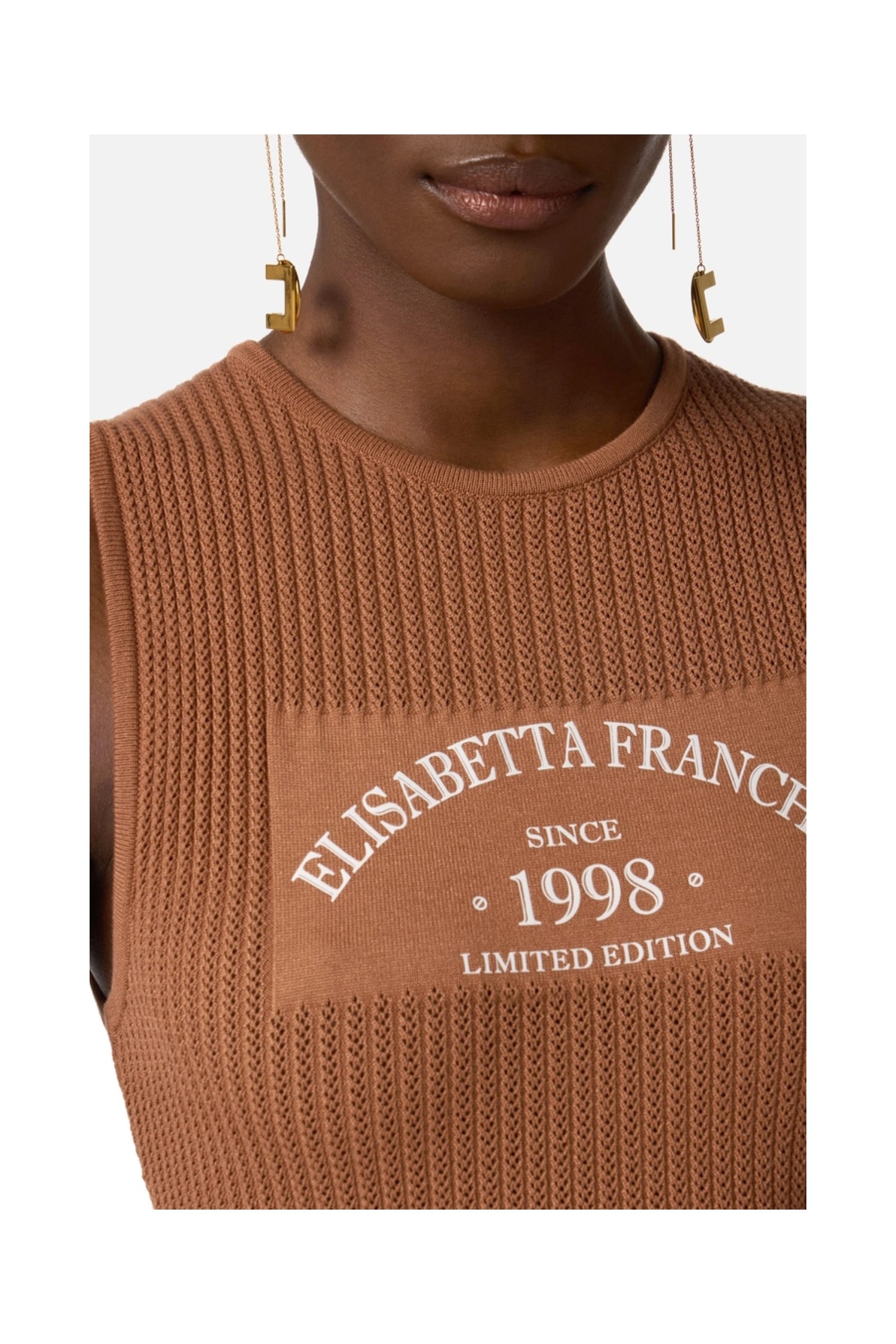 ABITO DI MAGLIA CON LOGO STAMPATO  ELISABETTA FRANCHI