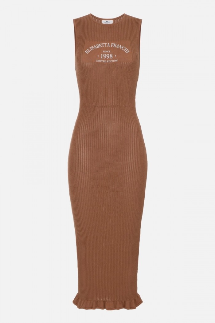 ABITO DI MAGLIA CON LOGO STAMPATO  ELISABETTA FRANCHI