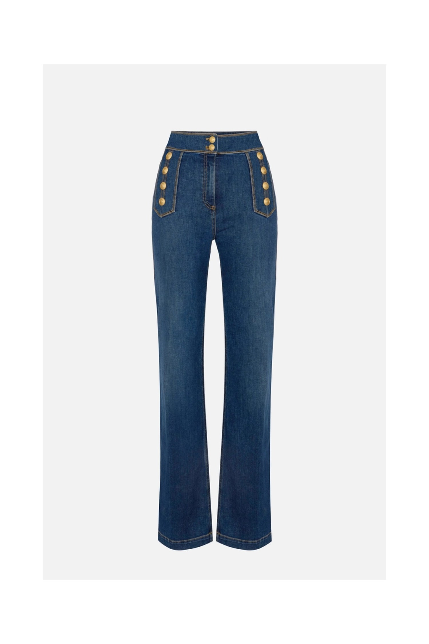 JEANS A PALAZZO CON BOTTONI ELISABETTA FRANCHI