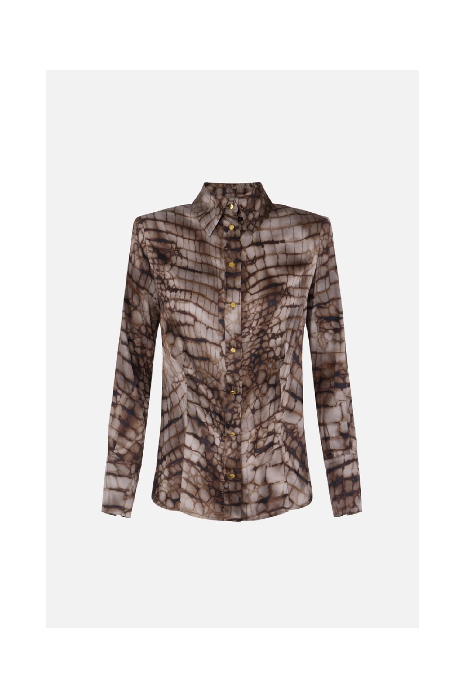 CAMICIA IN RASO CON STAMPA ALLIGATORE ELISABETTA FRANCHI