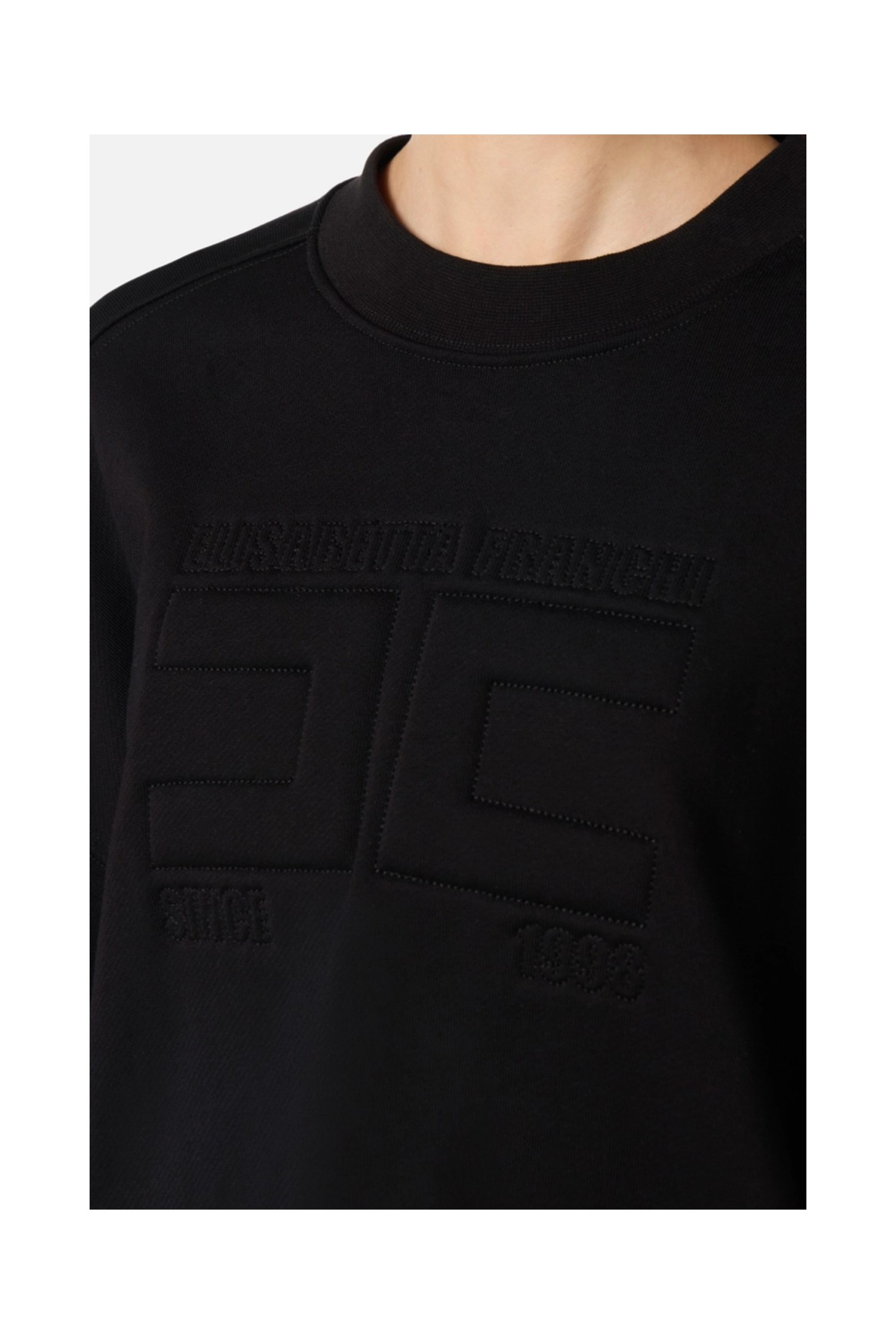 FELPA IN COTONE CON LOGO EMBOSSED ELISABETTA FRANCHI