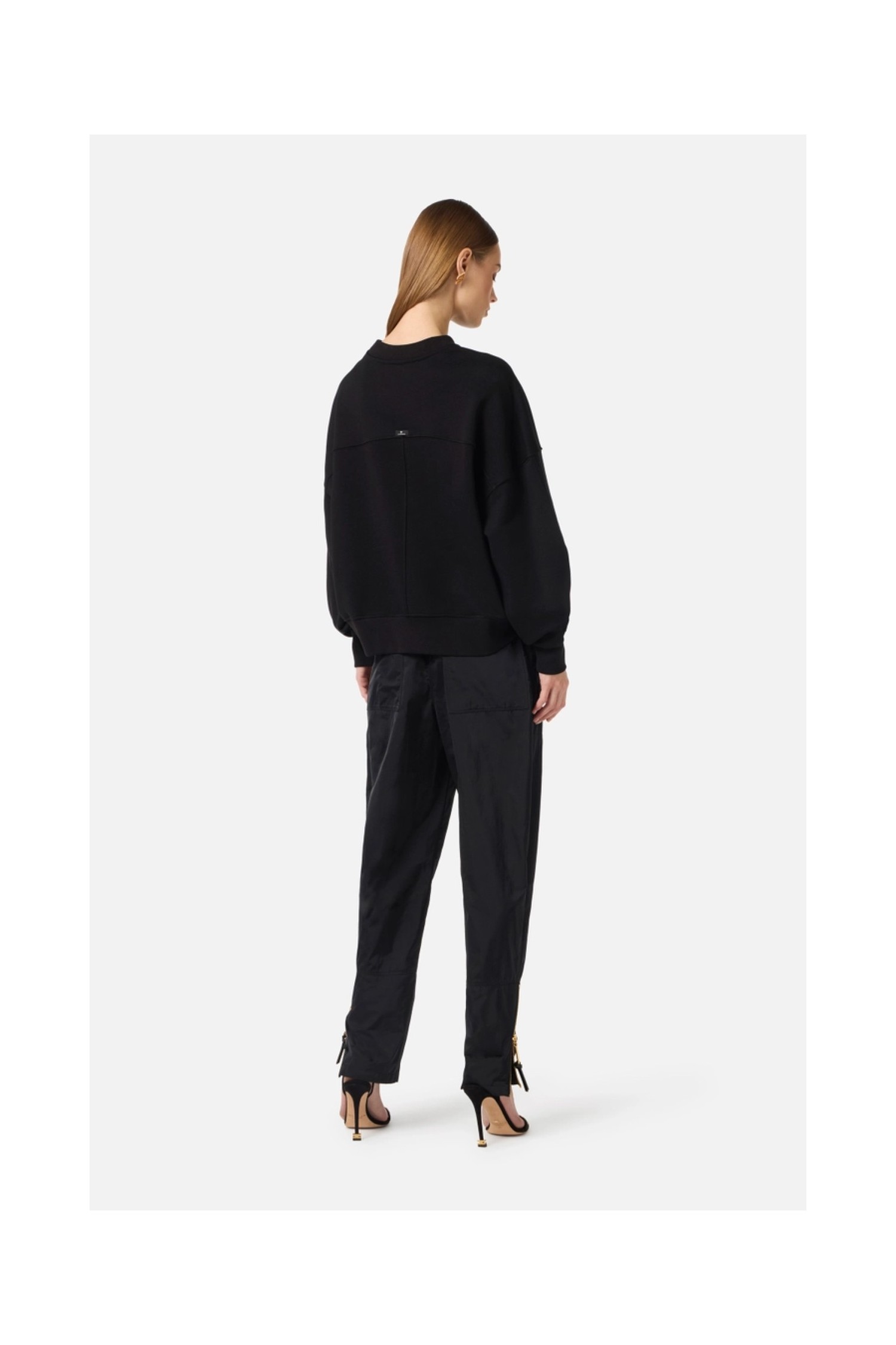 FELPA IN COTONE CON LOGO EMBOSSED ELISABETTA FRANCHI