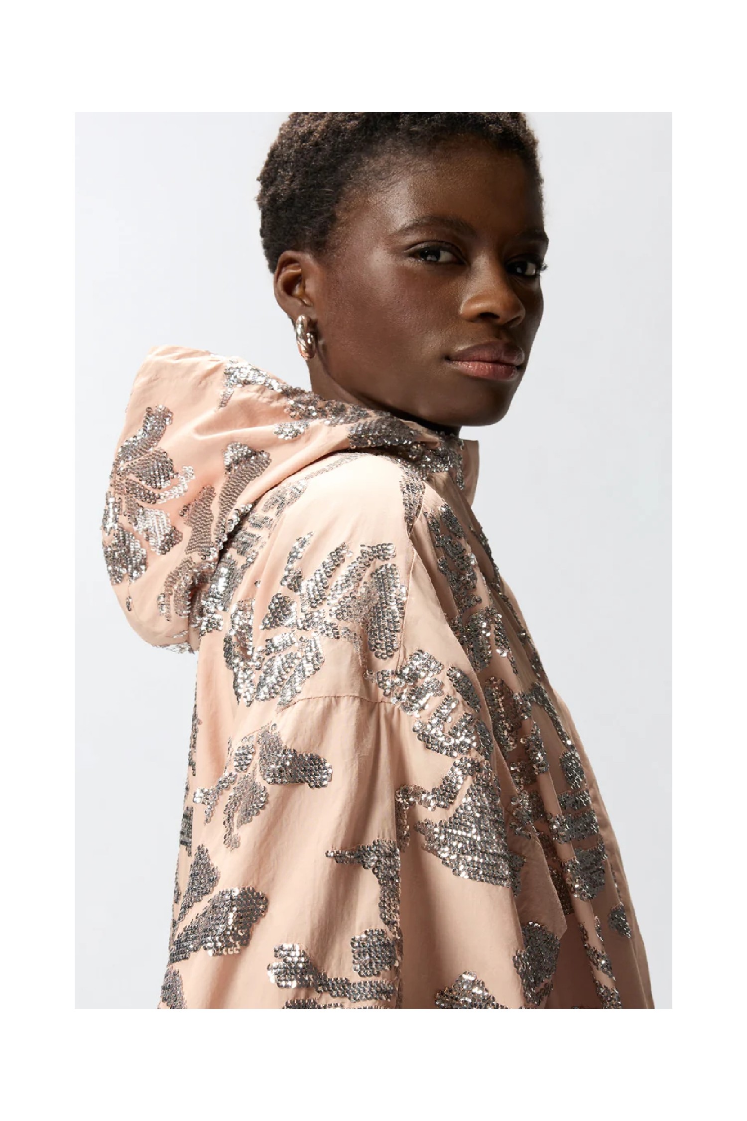  BOMBER CON RICAMO FLOREALE IN PAILLETTES PINKO