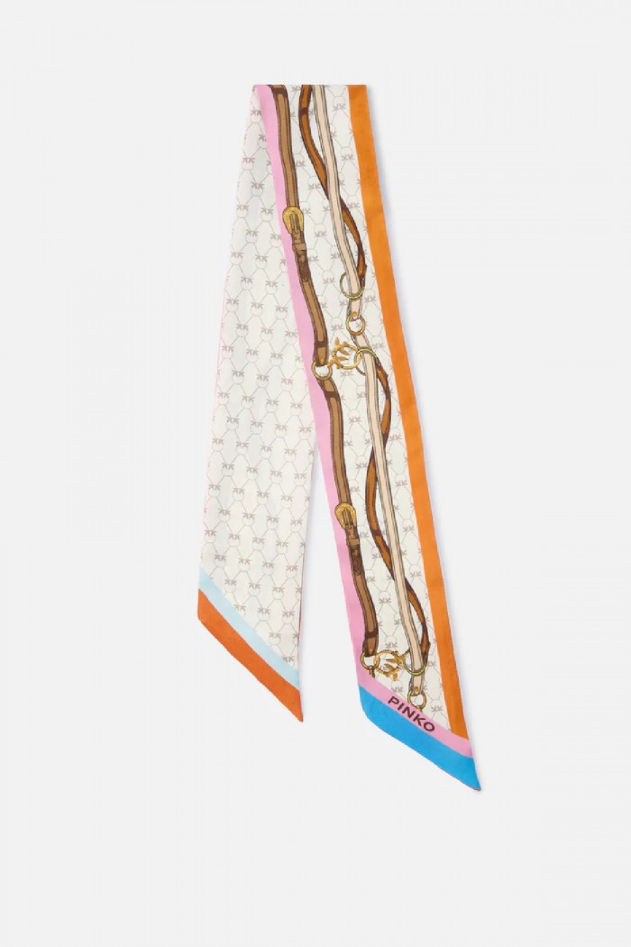 FOULARD SOTTILE CON STAMPA MULTICOLOR PINKO