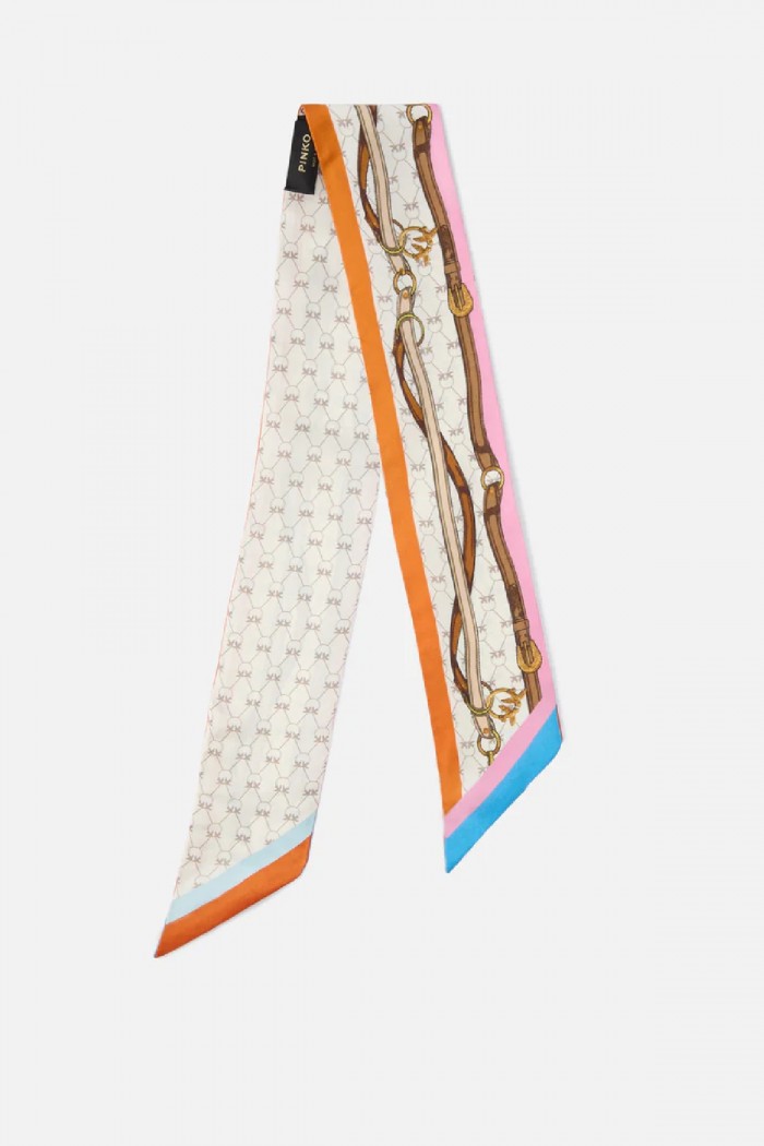 FOULARD SOTTILE CON STAMPA MULTICOLOR PINKO