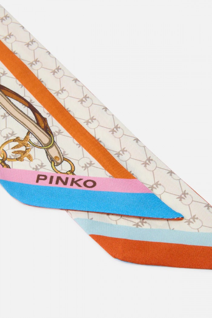 FOULARD SOTTILE CON STAMPA MULTICOLOR PINKO
