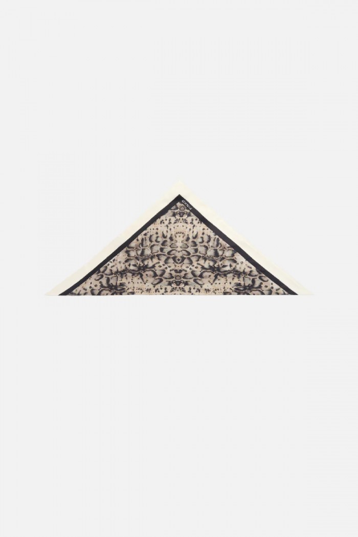 FOULARD TRIANGOLARE CON STAMPA SNAKE PINKO