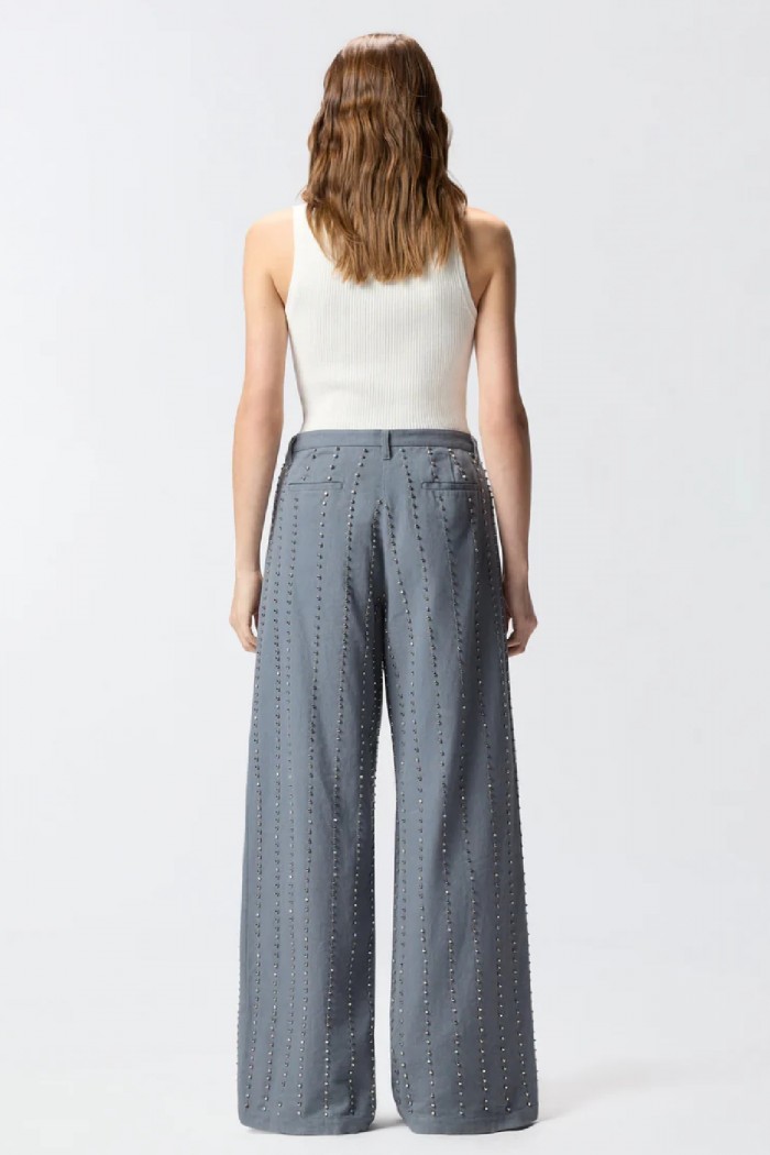 PANTALONI CON RIGHE GIOIELLO PINKO