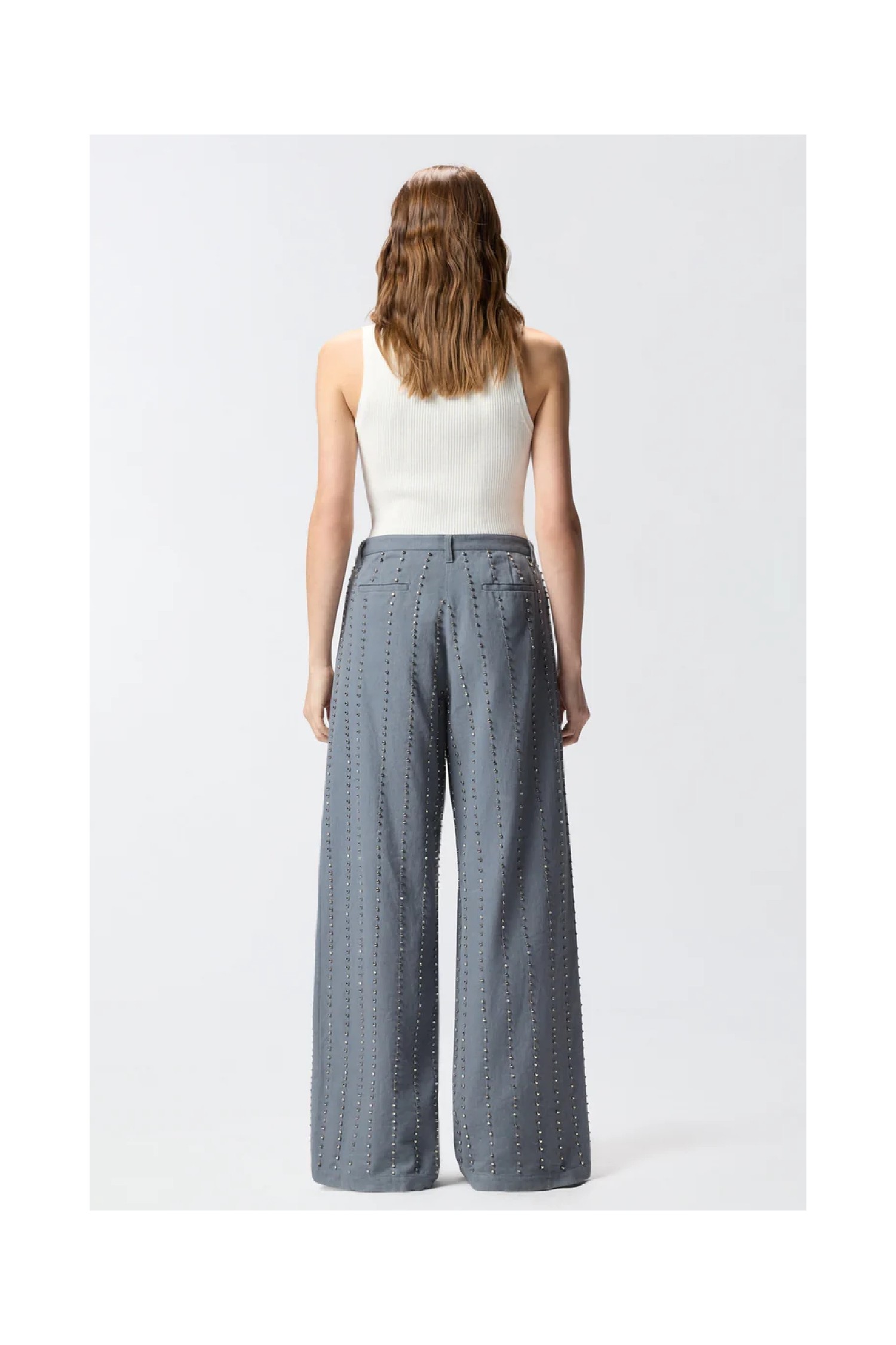 PANTALONI CON RIGHE GIOIELLO PINKO