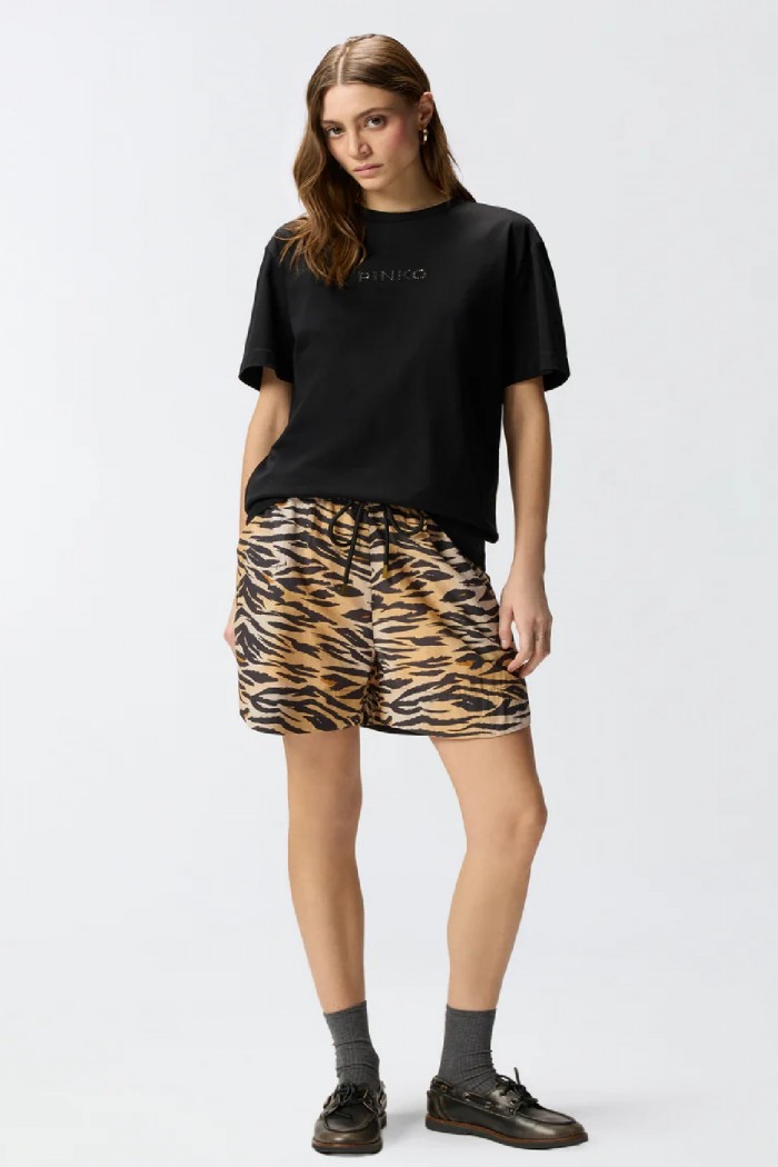 T-SHIRT MORE STRASS LESS STRESS  PINKO