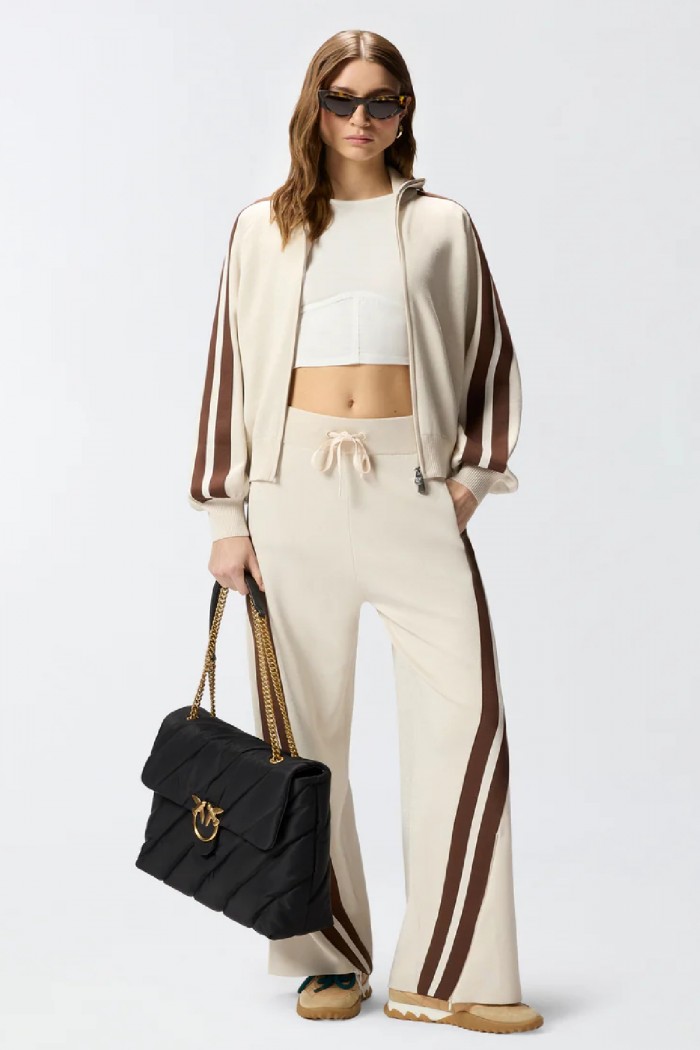FELPA CON ZIP E LOGO PINKO