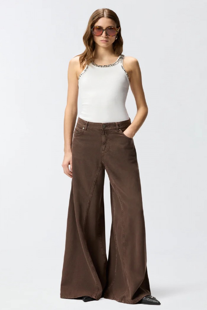 JEANS SUPER WIDE LEG PINKO