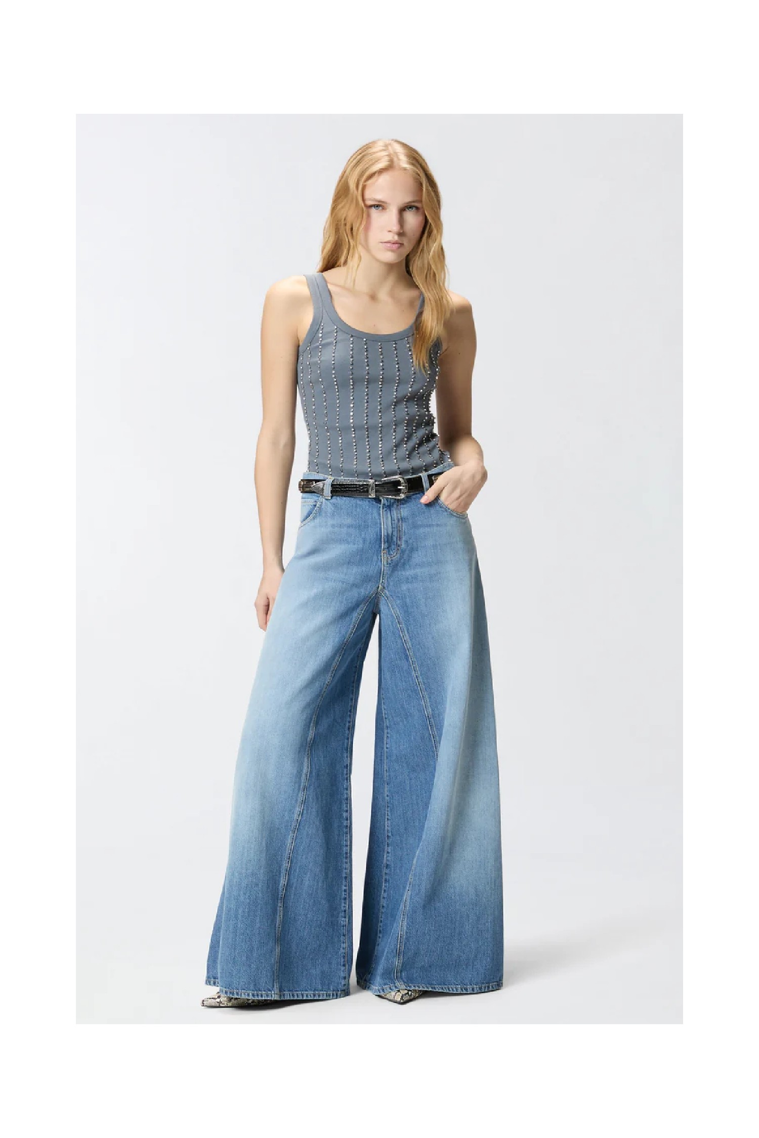 JEANS SVASATI SUPER WIDE LEG PINKO