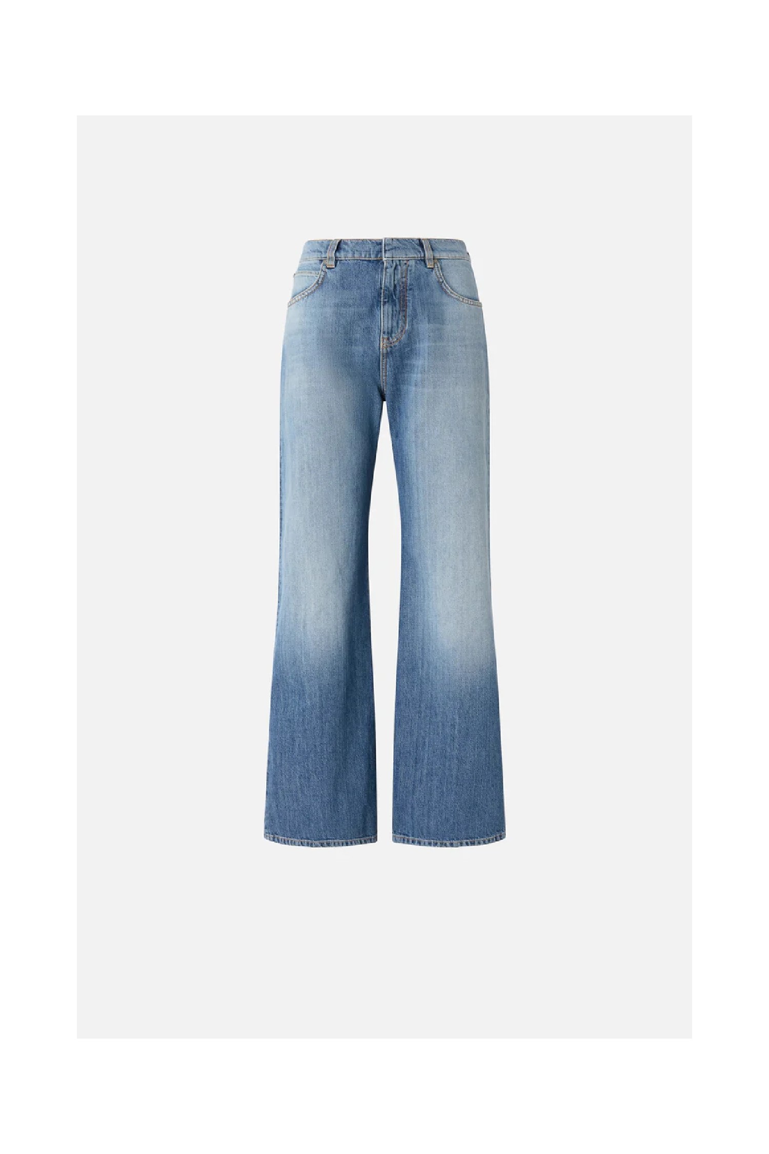 JEANS WIDE LEG CON SCOLORITURE PINKO