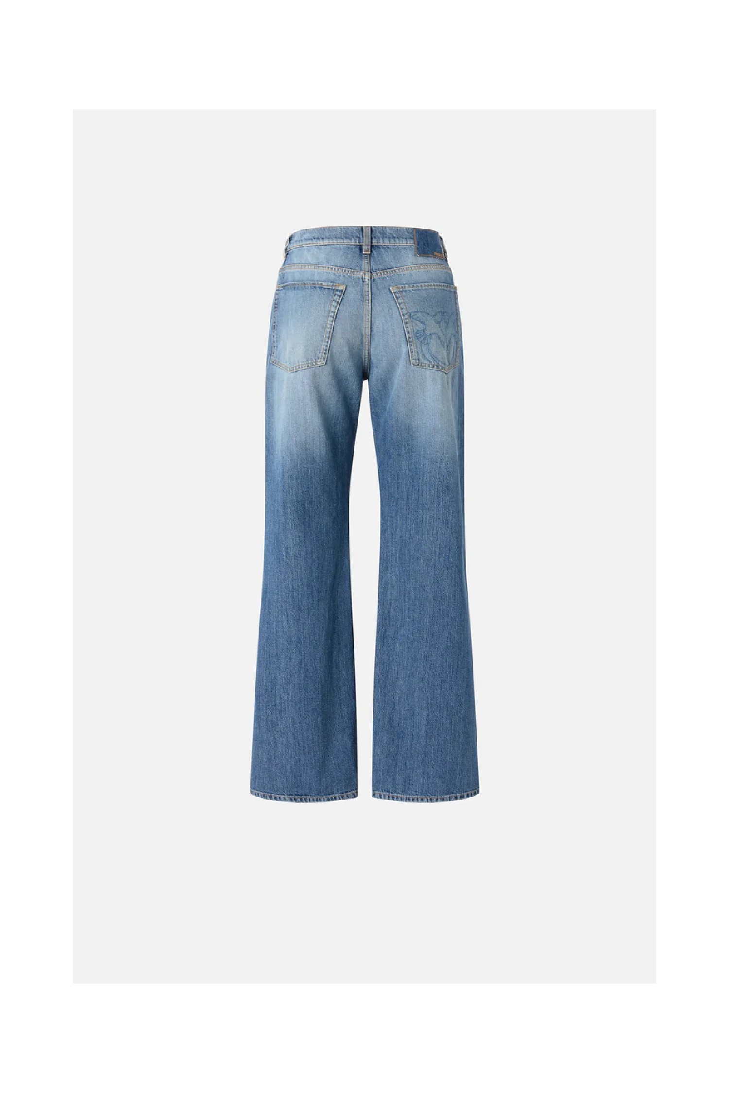 JEANS WIDE LEG CON SCOLORITURE PINKO