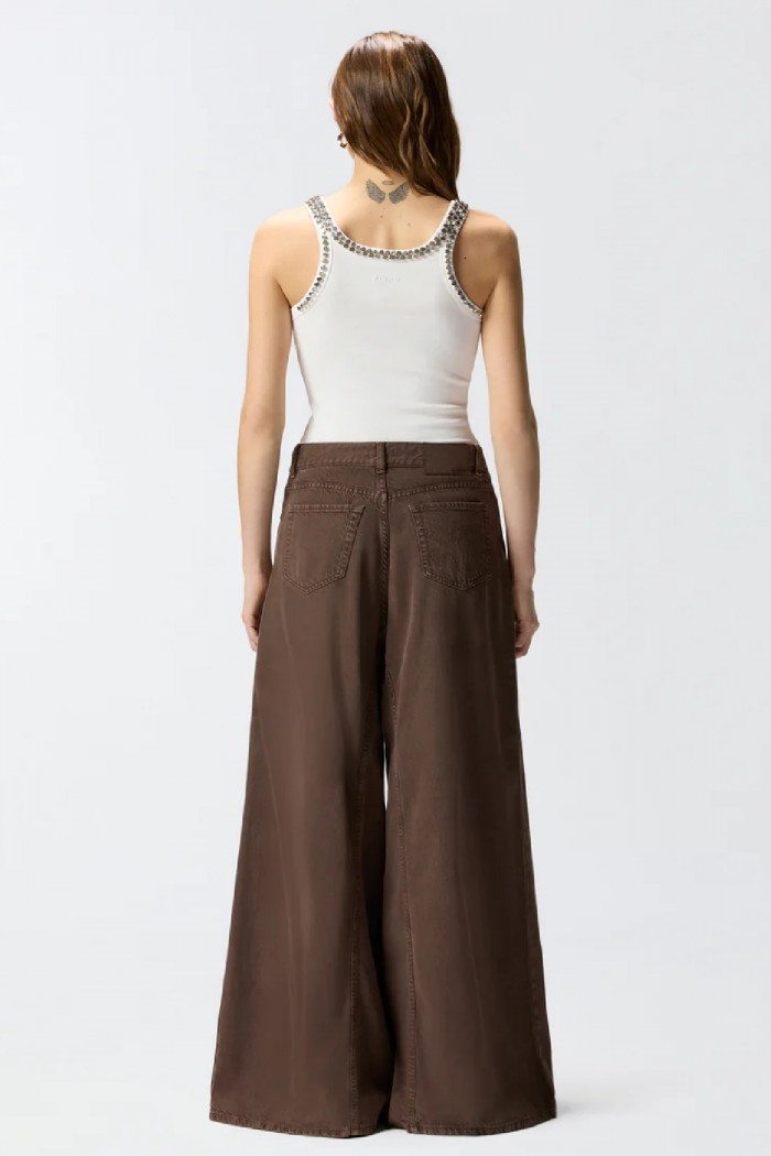 TOP A COSTINE CON RICAMI GIOIELLO PINKO
