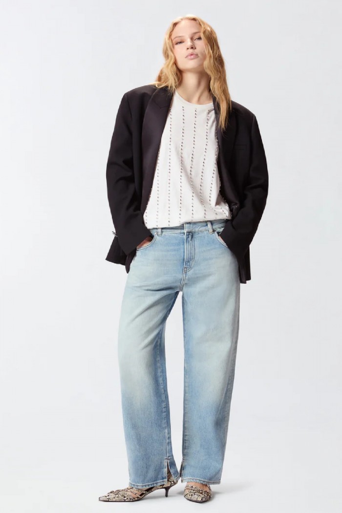 T-SHIRT CON RIGHE GIOIELLO PINKO