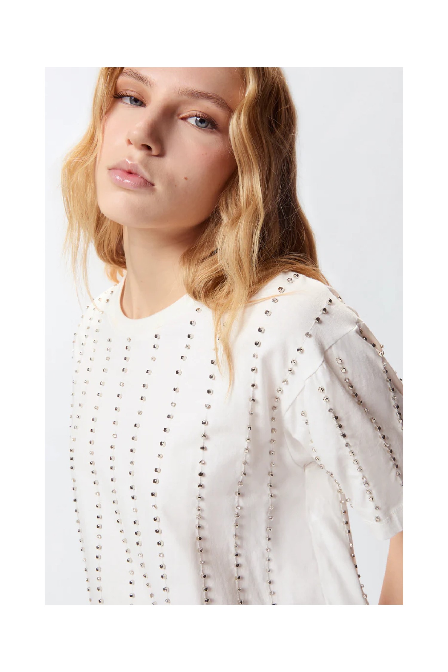 T-SHIRT CON RIGHE GIOIELLO PINKO