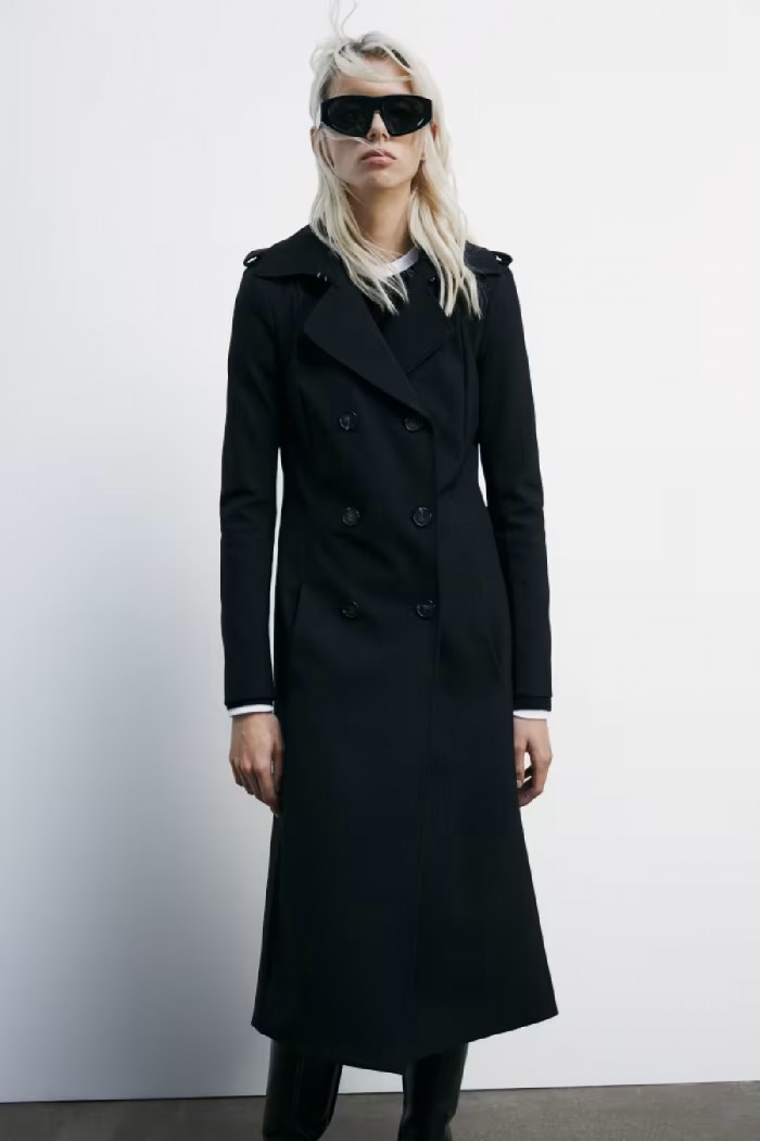 TRENCH CON FIBBIA IN NYLON BIELASTICO PATRIZIA PEPE