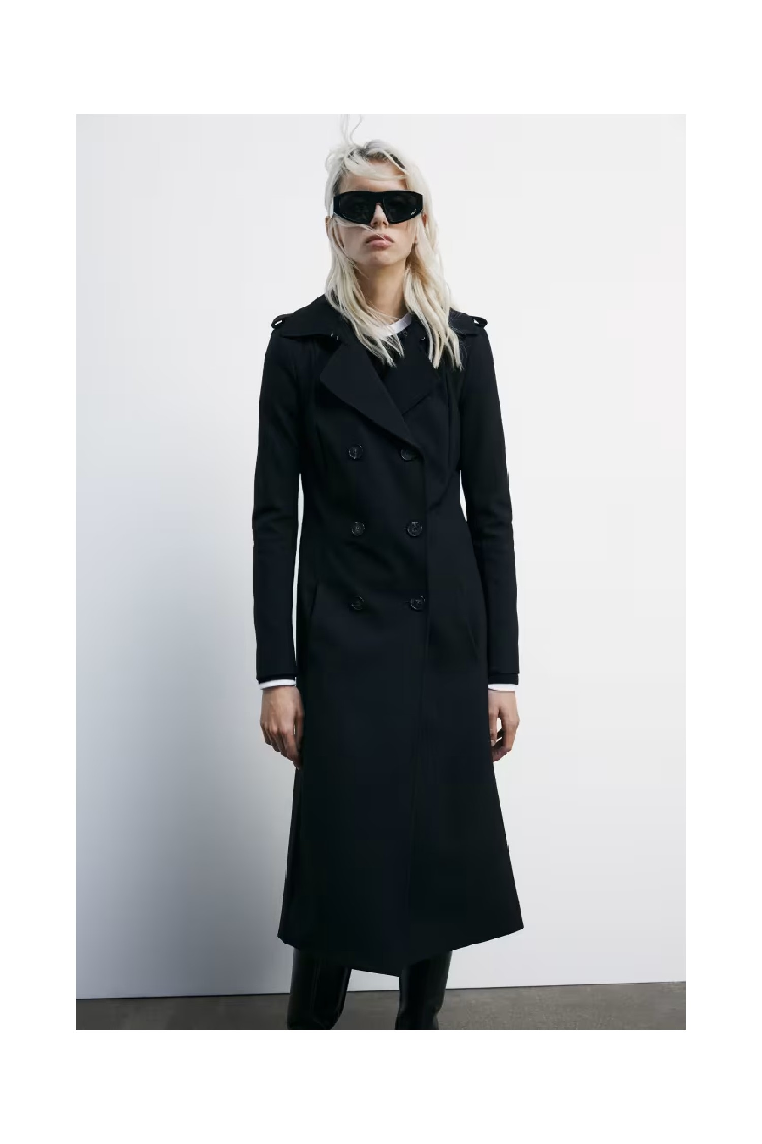 TRENCH CON FIBBIA IN NYLON BIELASTICO PATRIZIA PEPE