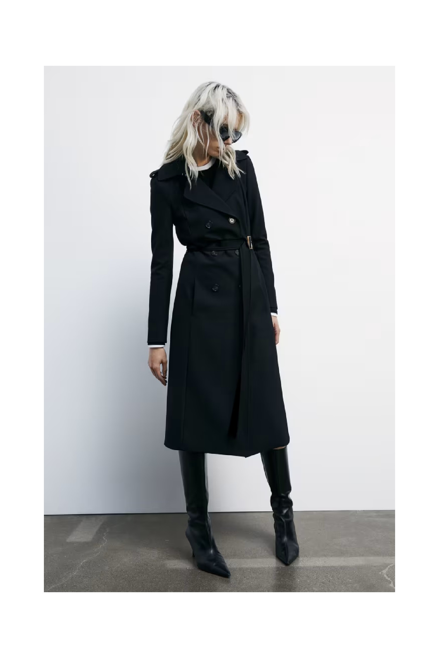 TRENCH CON FIBBIA IN NYLON BIELASTICO PATRIZIA PEPE