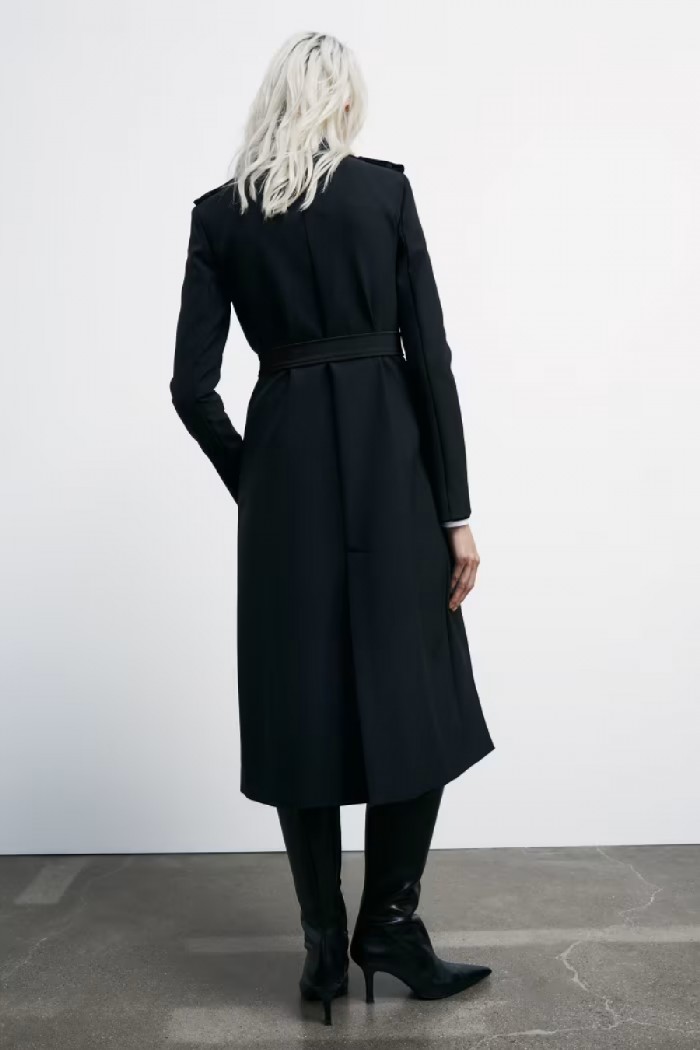 TRENCH CON FIBBIA IN NYLON BIELASTICO PATRIZIA PEPE