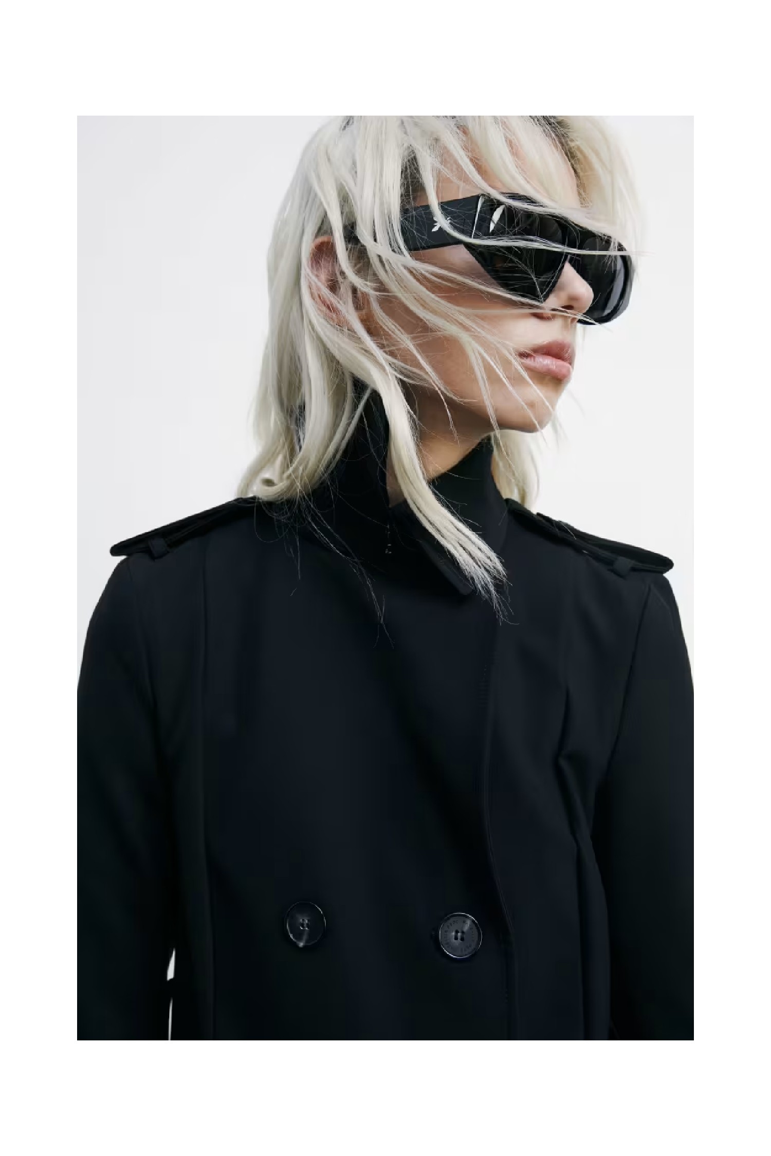 TRENCH CON FIBBIA IN NYLON BIELASTICO PATRIZIA PEPE