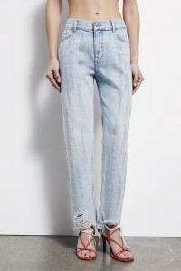 JEANS A SIGARETTA CON STRASS PATRIZIA PEPE