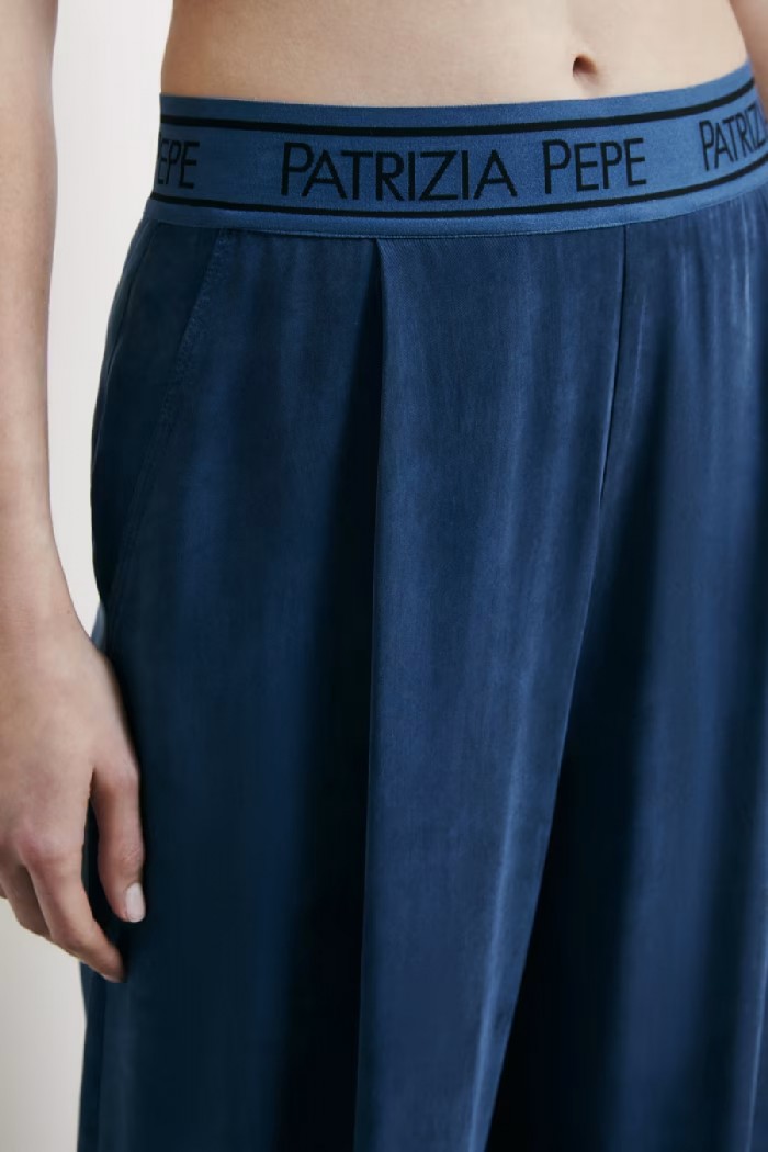 PANTALONI FLUIDI CON VITA ELASTICATA PATRIZIA PEPE