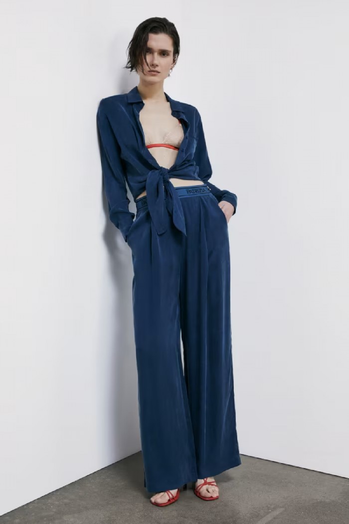 PANTALONI FLUIDI CON VITA ELASTICATA PATRIZIA PEPE