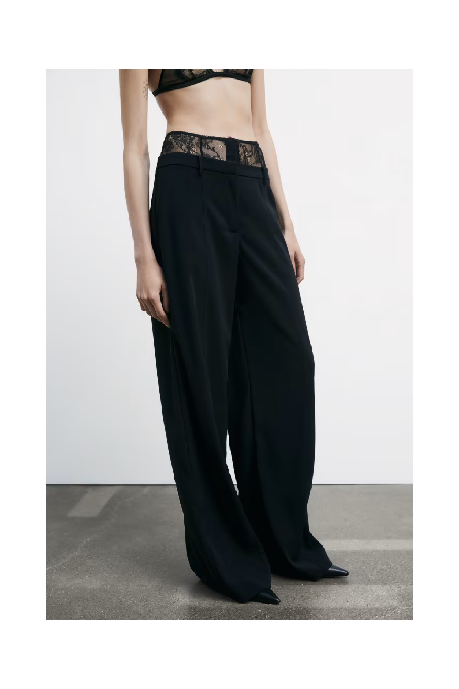 PANTALONI PALAZZO CON VITA IN PIZZO PATRIZIA PEPE