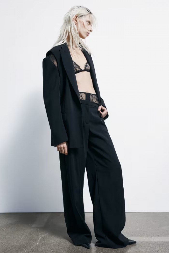 PANTALONI PALAZZO CON VITA IN PIZZO PATRIZIA PEPE