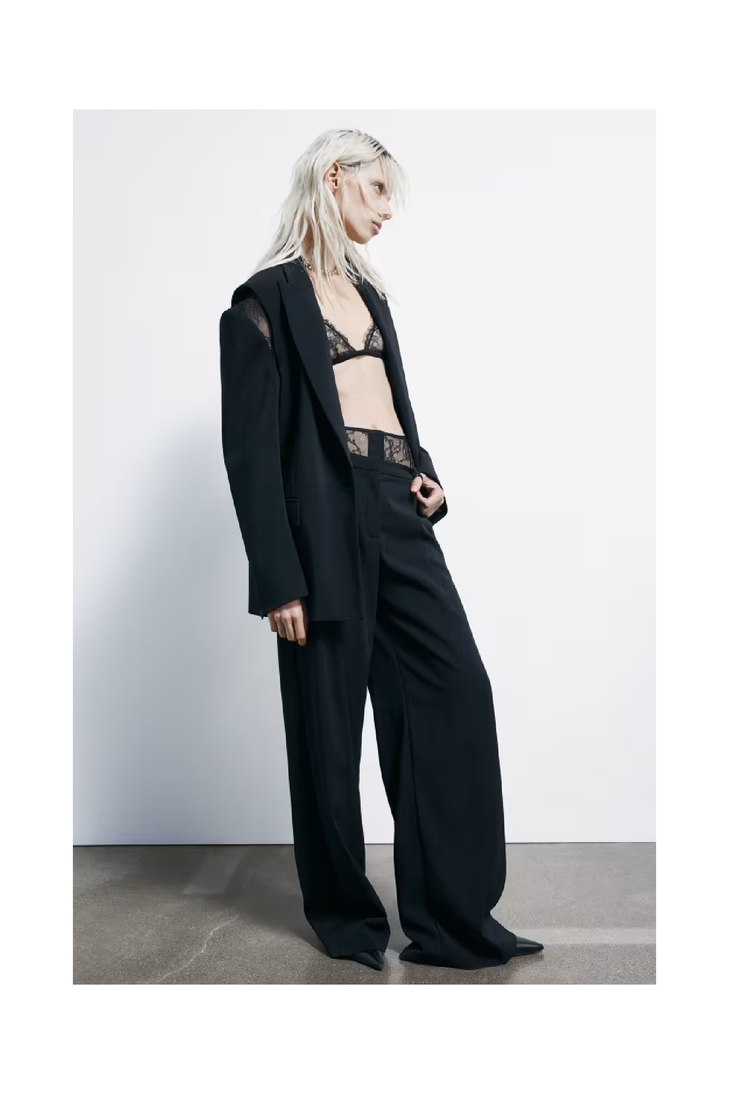 PANTALONI PALAZZO CON VITA IN PIZZO PATRIZIA PEPE