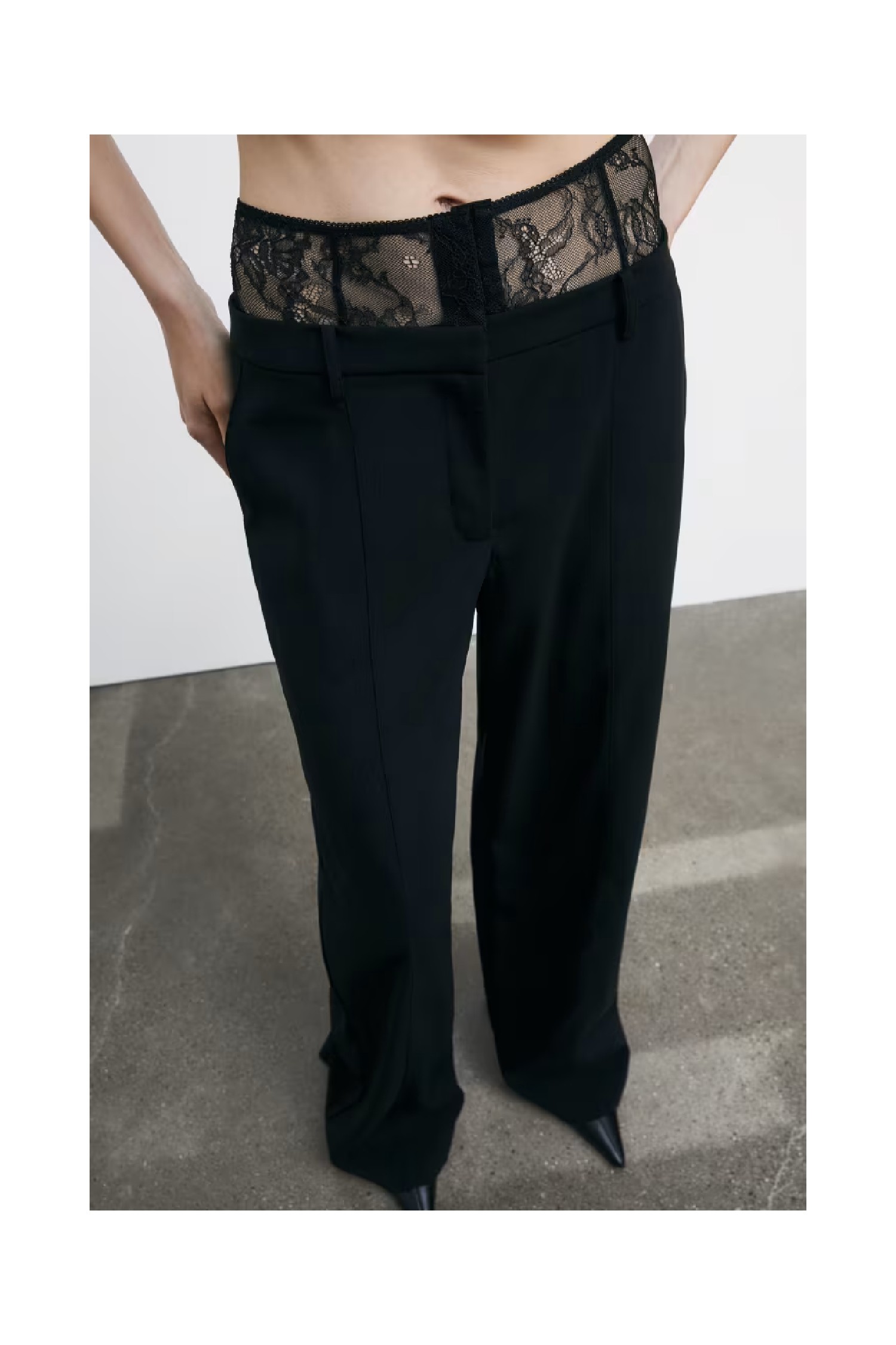 PANTALONI PALAZZO CON VITA IN PIZZO PATRIZIA PEPE