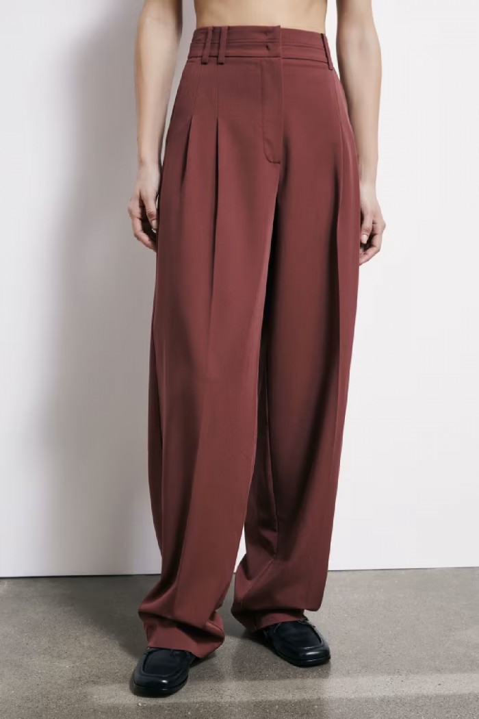 PANTALONI PALAZZO CON PINCES PATRIZIA PEPE