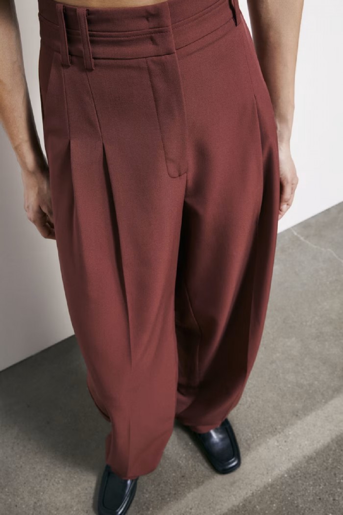PANTALONI PALAZZO CON PINCES PATRIZIA PEPE