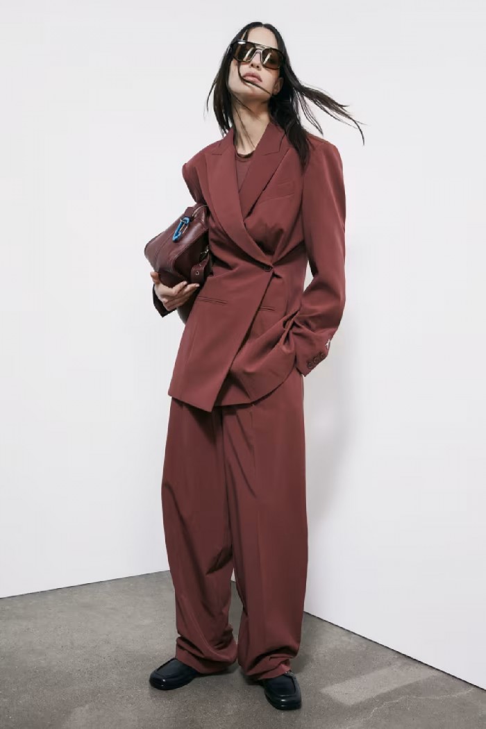 PANTALONI PALAZZO CON PINCES PATRIZIA PEPE