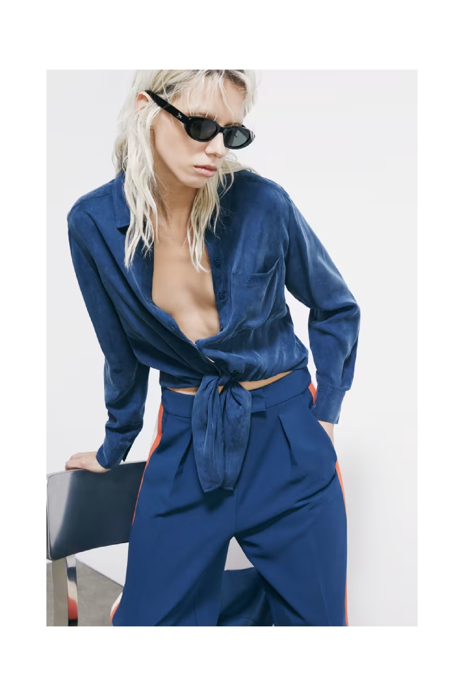 CAMICIA FLUIDA IN CUPRO CON FIOCCO PATRIZIA PEPE