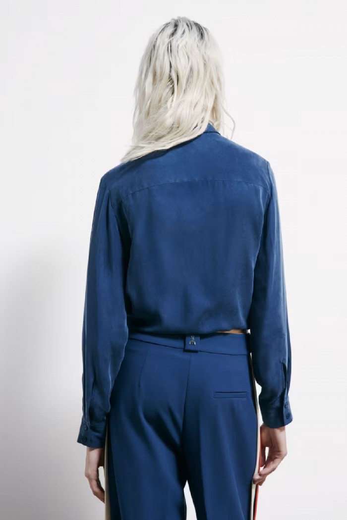 CAMICIA FLUIDA IN CUPRO CON FIOCCO PATRIZIA PEPE